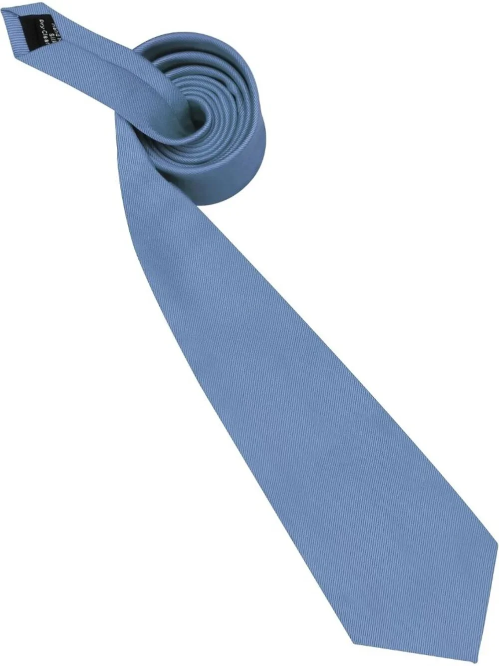 Men's Sky Blue Solid Twill Textured Woven Formal Silk Necktie For Wedding Dress